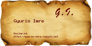 Gyuris Imre névjegykártya
