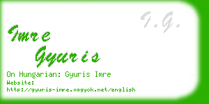 imre gyuris business card